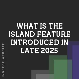 What is the “Island“ feature introduced in late 2025? Banners